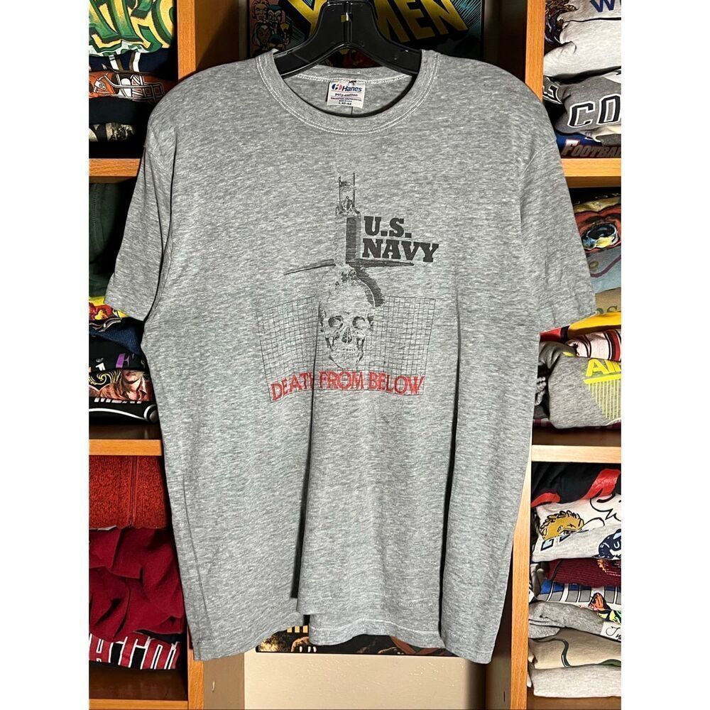 Vintage 80s Us Navy Death From Below Tee